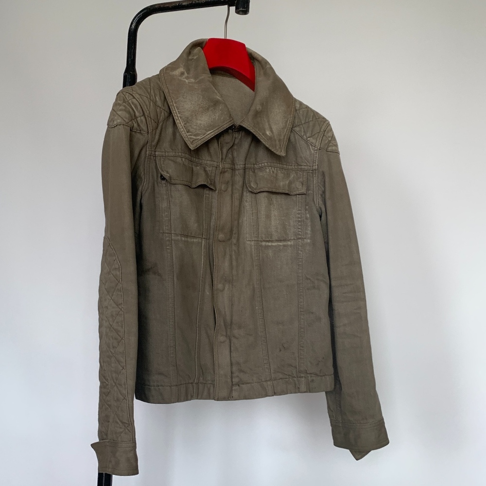 YSL rive gauche Olive Green Denim Jacket